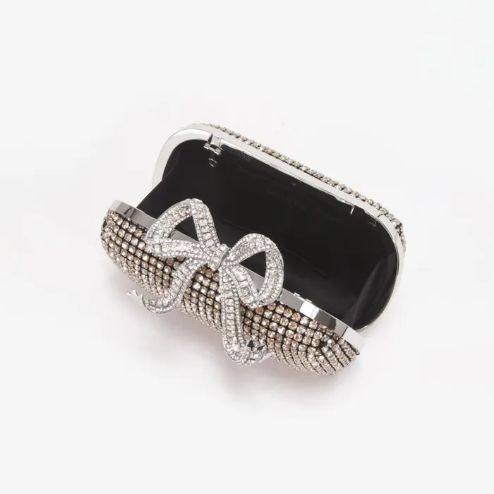 Self Portrait Clutch Bags Champagne Diamante Bow Clutch 8211 Women Self Portrait Clutch Bags Champagne Diamante Bow Clutch 8211 Women