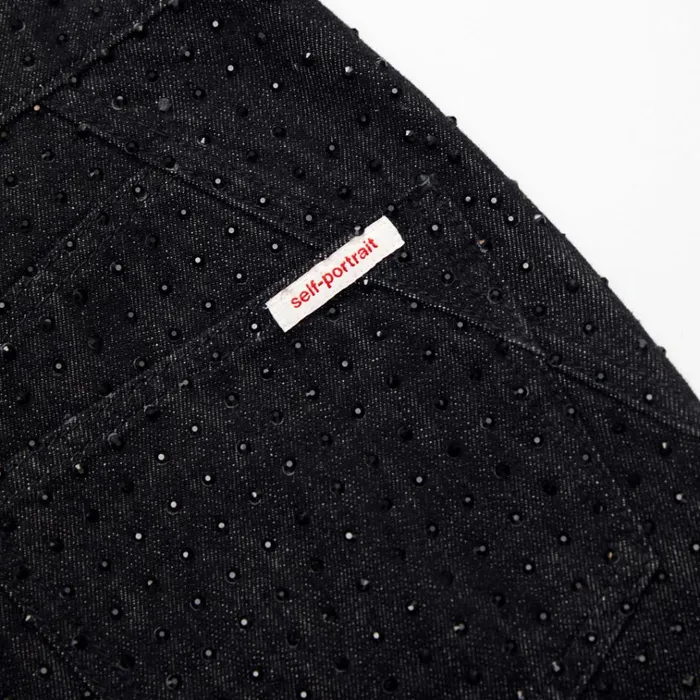 Self Portrait Denim Black Rhinestone Denim Jeans 8211 Women Self Portrait Denim Black Rhinestone Denim Jeans 8211 Women