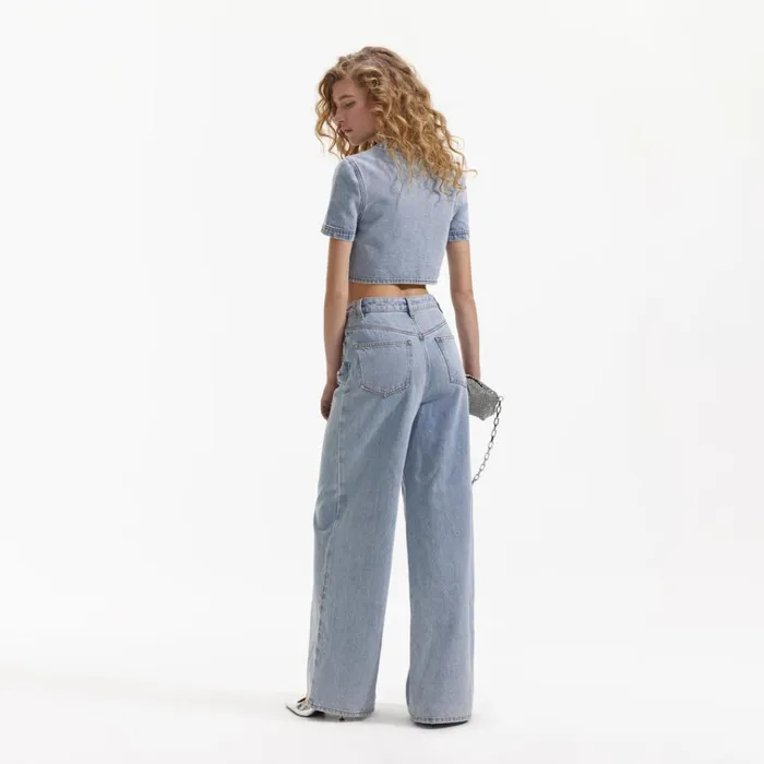 Self Portrait Denim Blue Embellished Jeans 8211 Women Self Portrait Denim Blue Embellished Jeans 8211 Women