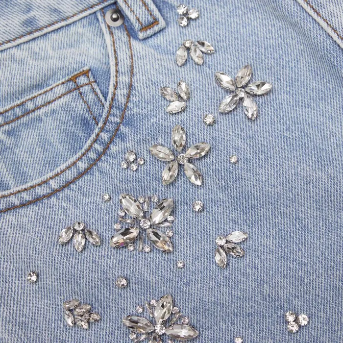 Self Portrait Denim Blue Embellished Jeans 8211 Women Self Portrait Denim Blue Embellished Jeans 8211 Women
