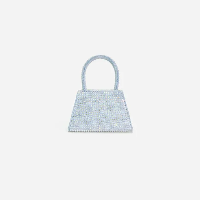 Self Portrait Denim Blue Rhinestone Denim Micro Bow Bag 8211 Women Self Portrait Denim Blue Rhinestone Denim Micro Bow Bag 8211 Women