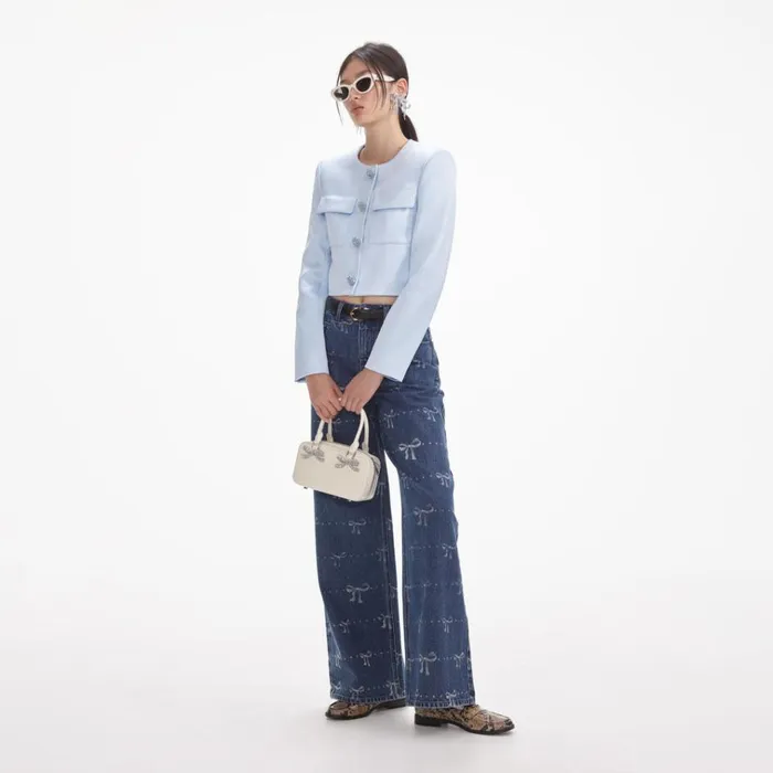 Self Portrait Denim Bow Print Jeans 8211 Women Self Portrait Denim Bow Print Jeans 8211 Women