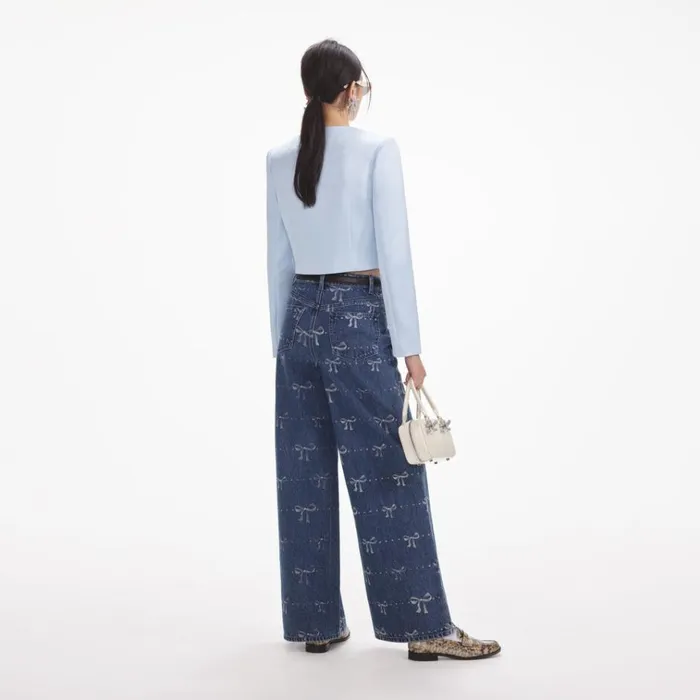Self Portrait Denim Bow Print Jeans 8211 Women Self Portrait Denim Bow Print Jeans 8211 Women