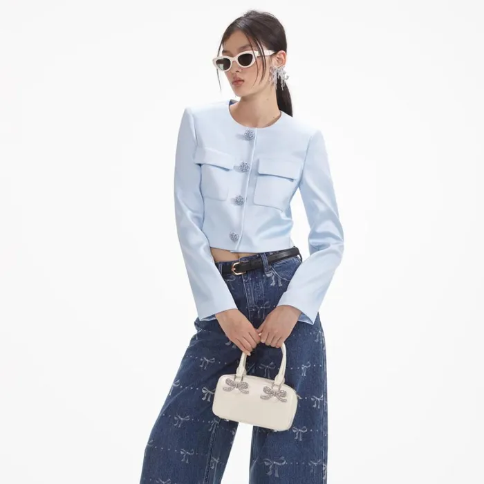 Self Portrait Denim Bow Print Jeans 8211 Women Self Portrait Denim Bow Print Jeans 8211 Women