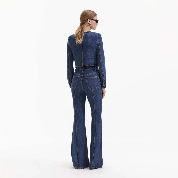 Self Portrait Denim Buttoned Denim Jacket 8211 Women Self Portrait Denim Buttoned Denim Jacket 8211 Women
