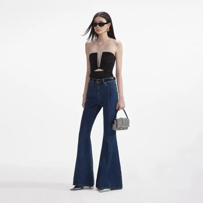 Self Portrait Denim Denim Kick Flare Jeans 8211 Women Self Portrait Denim Denim Kick Flare Jeans 8211 Women