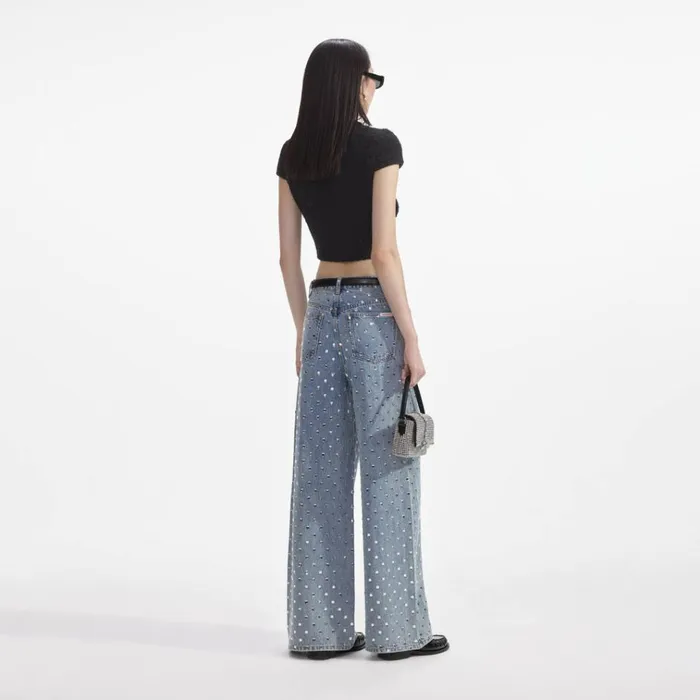 Self Portrait Denim Square Rhinestone Denim Jeans 8211 Women Self Portrait Denim Square Rhinestone Denim Jeans 8211 Women