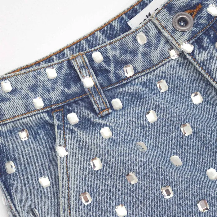 Self Portrait Denim Square Rhinestone Denim Jeans 8211 Women Self Portrait Denim Square Rhinestone Denim Jeans 8211 Women