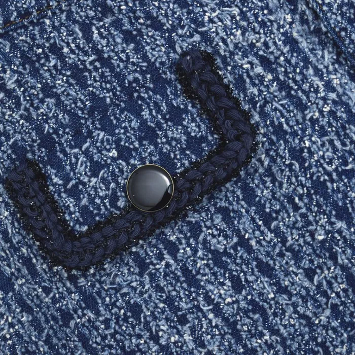 Self Portrait Denim Textured Denim Jacket 8211 Women Self Portrait Denim Textured Denim Jacket 8211 Women