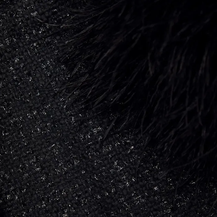 Self Portrait Dresses Black Boucle Feather Mini Dress 8211 Women Self Portrait Dresses Black Boucle Feather Mini Dress 8211 Women