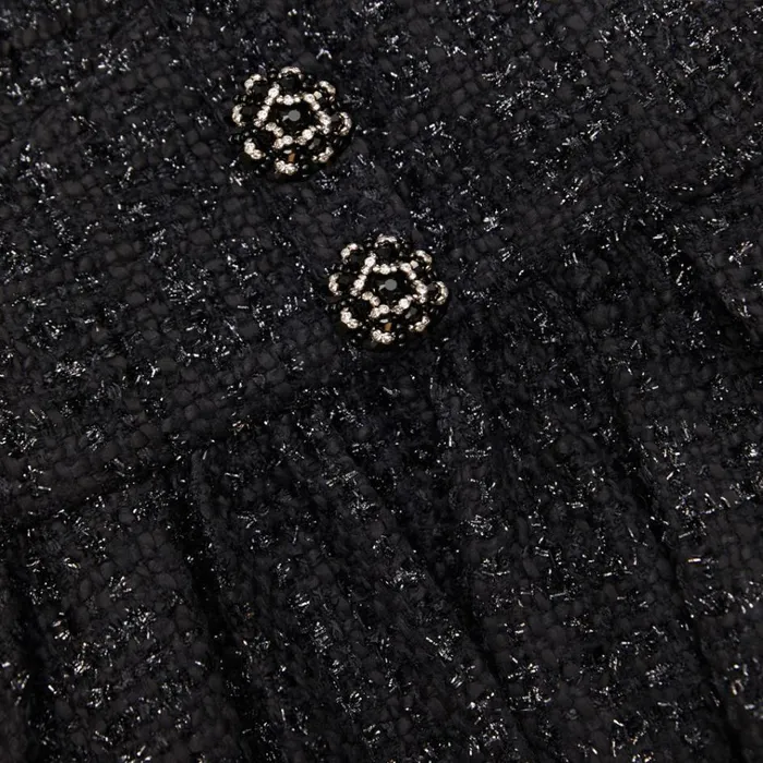 Self Portrait Dresses Black Boucle Peplum Midi Dress 8211 Women Self Portrait Dresses Black Boucle Peplum Midi Dress 8211 Women