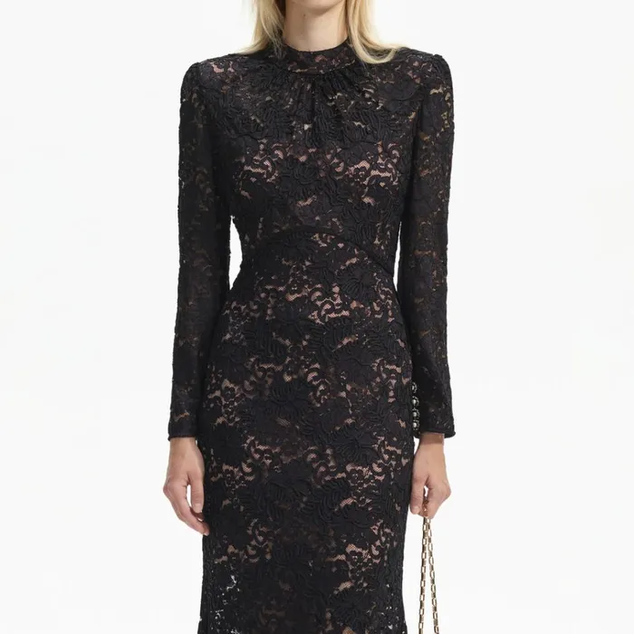 Self Portrait Dresses Black Cord Lace Maxi Dress 8211 Women Self Portrait Dresses Black Cord Lace Maxi Dress 8211 Women