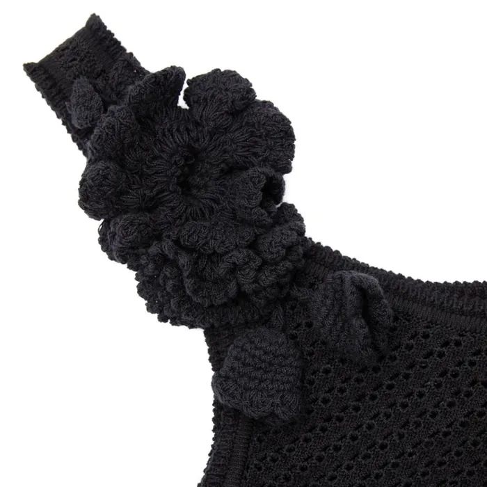 Self Portrait Dresses Black Crochet Midi Dress 8211 Women Self Portrait Dresses Black Crochet Midi Dress 8211 Women