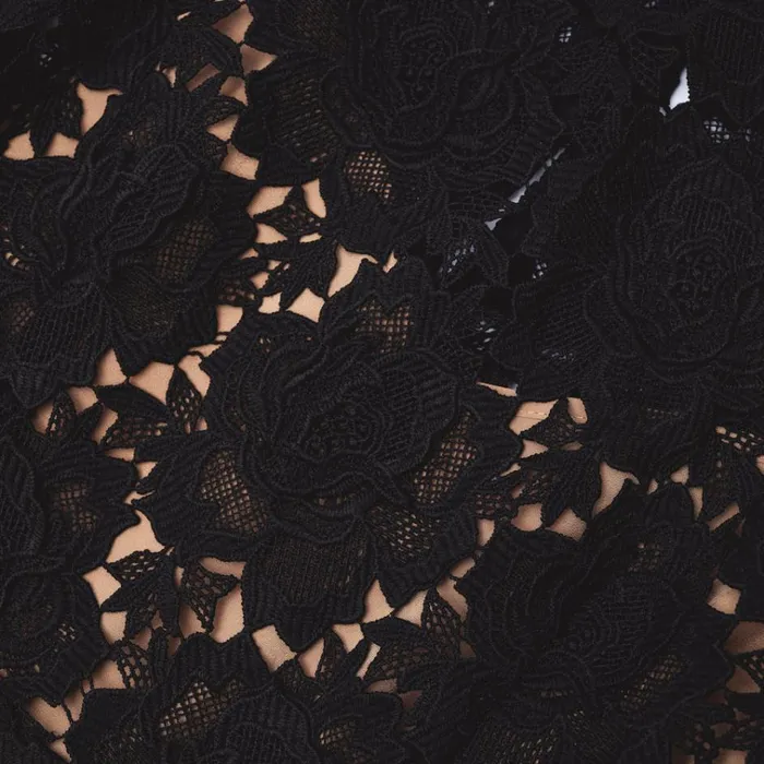 Self Portrait Dresses Black Flower Lace Midi Dress 8211 Women Self Portrait Dresses Black Flower Lace Midi Dress 8211 Women