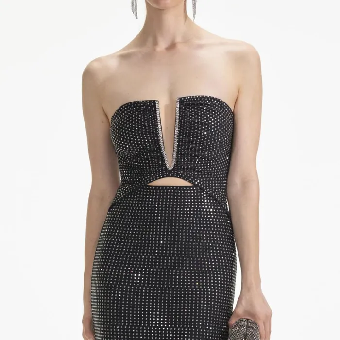 Self Portrait Dresses Black Jersey Rhinestone Maxi Dress 8211 Women Self Portrait Dresses Black Jersey Rhinestone Maxi Dress 8211 Women