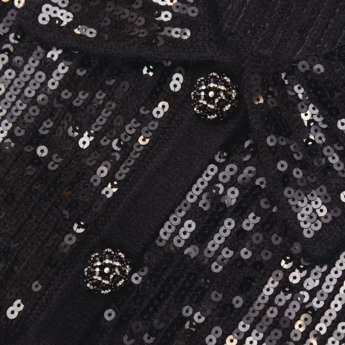 Self Portrait Dresses Black Knit Sequin Mini Dress 8211 Women Self Portrait Dresses Black Knit Sequin Mini Dress 8211 Women