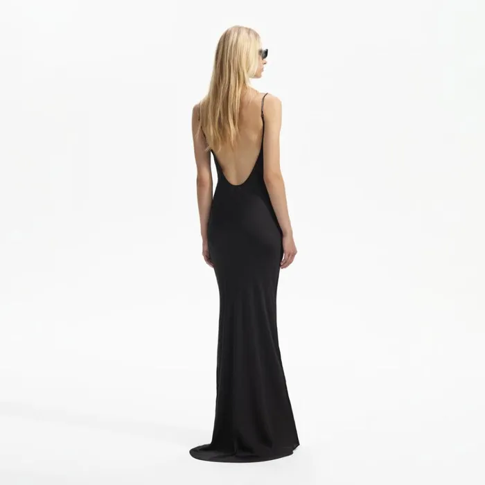 Self Portrait Dresses Black Lace Satin Maxi Dress 8211 Women Self Portrait Dresses Black Lace Satin Maxi Dress 8211 Women