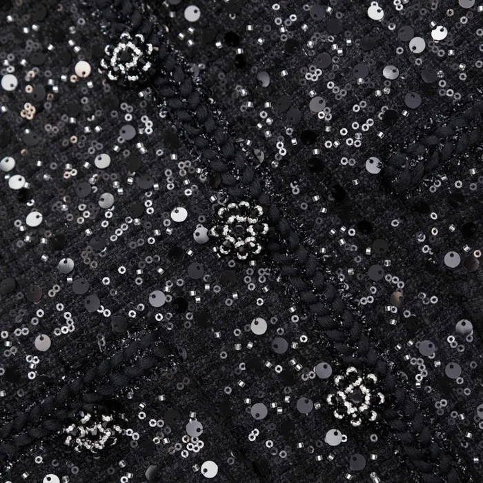 Self Portrait Dresses Black Sequin Boucle Tailored Midi Dress 8211 Women Self Portrait Dresses Black Sequin Boucle Tailored Midi Dress 8211 Women