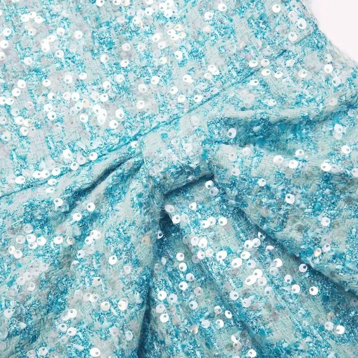 Self Portrait Dresses Blue Boucle Gathered Mini Dress 8211 Women Self Portrait Dresses Blue Boucle Gathered Mini Dress 8211 Women