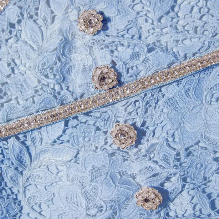 Self Portrait Dresses Blue Cord Lace Bow Midi Dress 8211 Women Self Portrait Dresses Blue Cord Lace Bow Midi Dress 8211 Women
