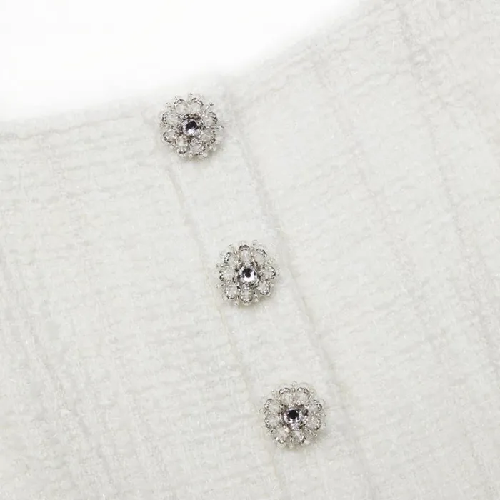 Self Portrait Dresses Cream Boucle Chiffon Midi Dress 8211 Women Self Portrait Dresses Cream Boucle Chiffon Midi Dress 8211 Women