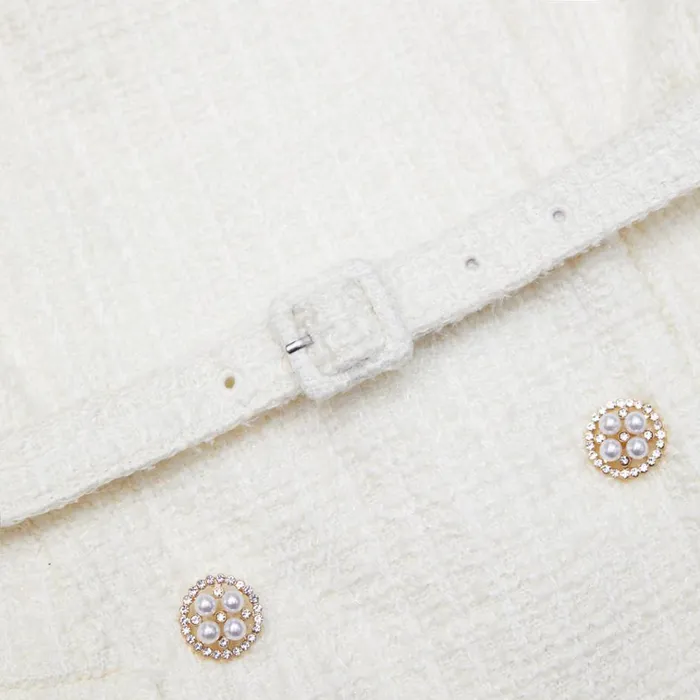 Self Portrait Dresses Cream Boucle Pleated Mini Dress 8211 Women Self Portrait Dresses Cream Boucle Pleated Mini Dress 8211 Women