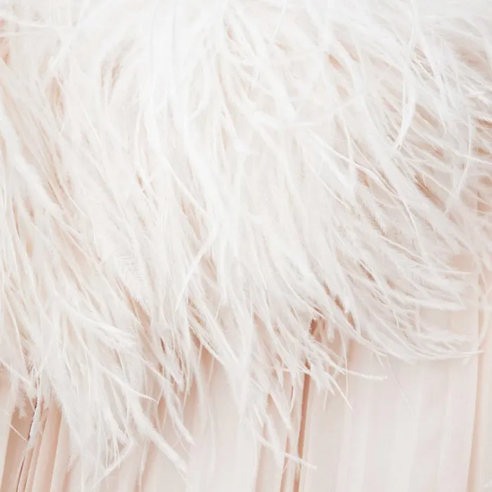 Self Portrait Dresses Cream Chiffon Feather Midi Dress 8211 Women Self Portrait Dresses Cream Chiffon Feather Midi Dress 8211 Women