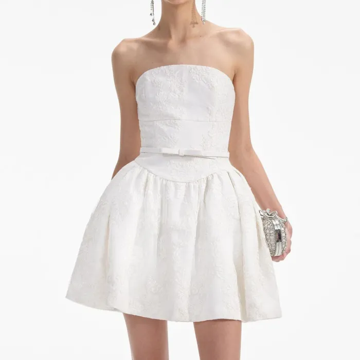 Self Portrait Dresses Cream Lace Bandeau Mini Dress 8211 Women Self Portrait Dresses Cream Lace Bandeau Mini Dress 8211 Women
