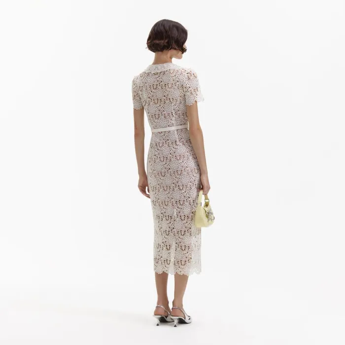 Self Portrait Dresses Cream Lace Midi Dress 8211 Women Self Portrait Dresses Cream Lace Midi Dress 8211 Women