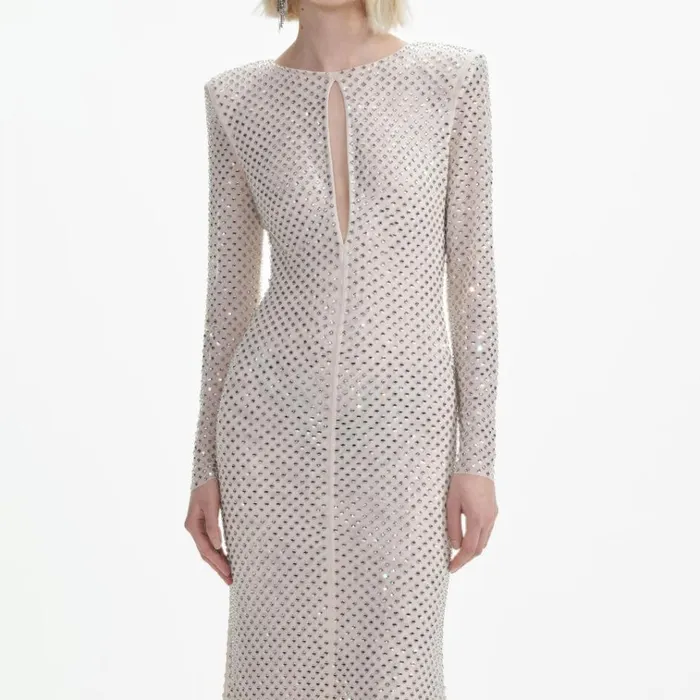 Self Portrait Dresses Cream Rhinestone Keyhole Maxi Dress 8211 Women Self Portrait Dresses Cream Rhinestone Keyhole Maxi Dress 8211 Women