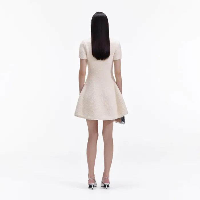 Self Portrait Dresses Cream Soft Knit Mini Dress 8211 Women Self Portrait Dresses Cream Soft Knit Mini Dress 8211 Women