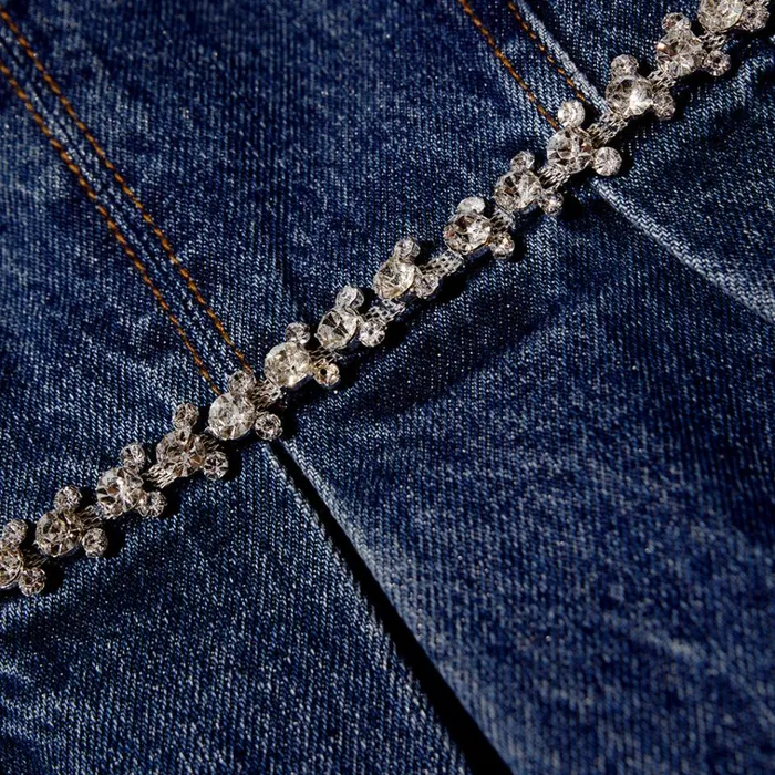 Self Portrait Dresses Diamante Detail Denim Mini Dress 8211 Women Self Portrait Dresses Diamante Detail Denim Mini Dress 8211 Women