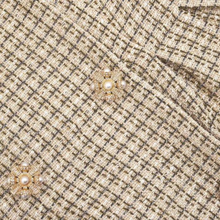 Self Portrait Dresses Gold Boucle Open Neck Mini Dress 8211 Women Self Portrait Dresses Gold Boucle Open Neck Mini Dress 8211 Women