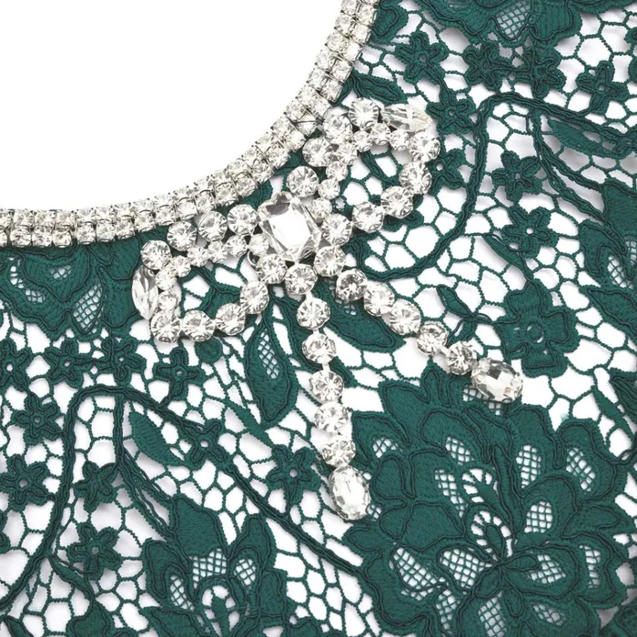 Self Portrait Dresses Green Lace Diamante Bow Midi Dress 8211 Women Self Portrait Dresses Green Lace Diamante Bow Midi Dress 8211 Women