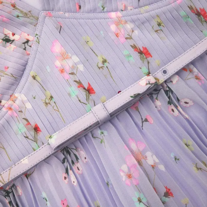 Self Portrait Dresses Lilac Floral Midi Dress 8211 Women Self Portrait Dresses Lilac Floral Midi Dress 8211 Women