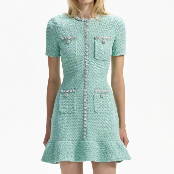 Self Portrait Dresses Mint Sequin Knit Mini Dress 8211 Women Self Portrait Dresses Mint Sequin Knit Mini Dress 8211 Women