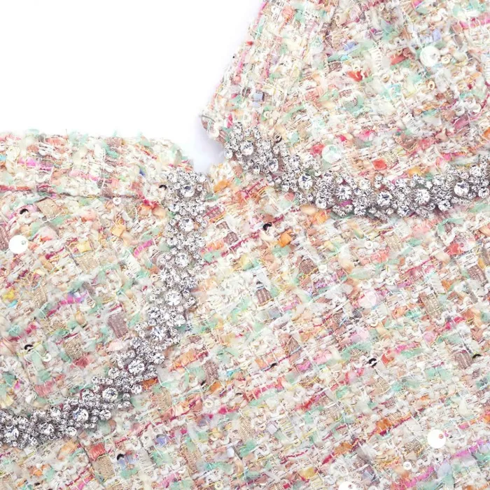 Self Portrait Dresses Pastel Boucle Mini Dress 8211 Women Self Portrait Dresses Pastel Boucle Mini Dress 8211 Women