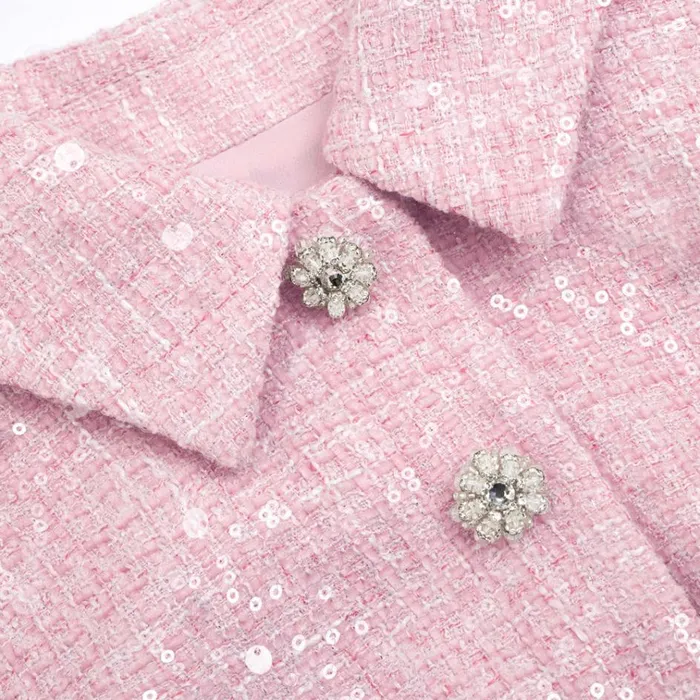 Self Portrait Dresses Pink Boucle Tailored Mini Dress 8211 Women Self Portrait Dresses Pink Boucle Tailored Mini Dress 8211 Women