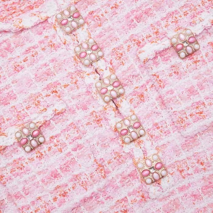 Self Portrait Dresses Pink Check Knit Mini Dress 8211 Women Self Portrait Dresses Pink Check Knit Mini Dress 8211 Women