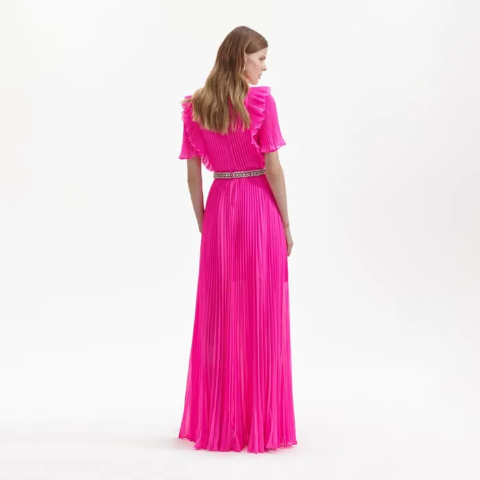 Self Portrait Dresses Pink Chiffon Diamante Maxi Dress 8211 Women Self Portrait Dresses Pink Chiffon Diamante Maxi Dress 8211 Women
