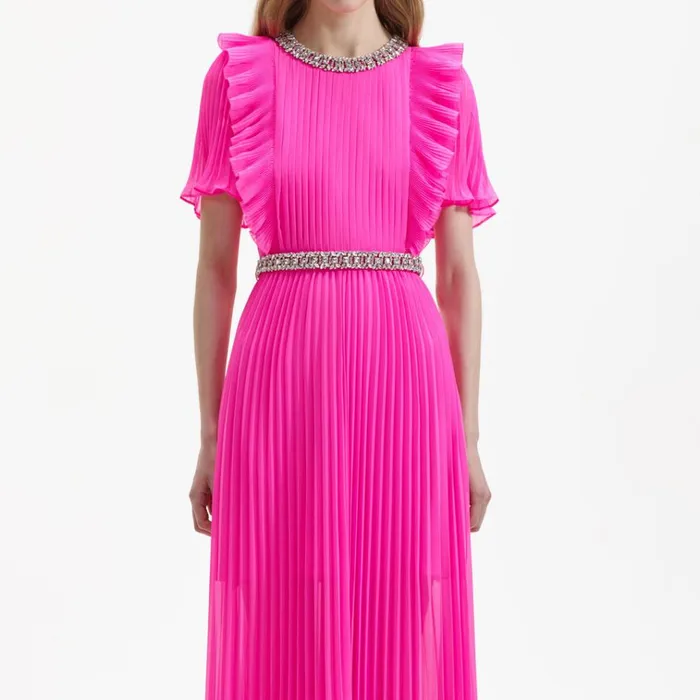 Self Portrait Dresses Pink Chiffon Diamante Maxi Dress 8211 Women Self Portrait Dresses Pink Chiffon Diamante Maxi Dress 8211 Women