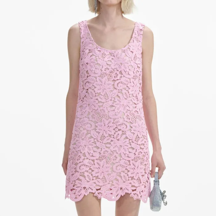 Self Portrait Dresses Pink Floral Lace Mini Dress 8211 Women Self Portrait Dresses Pink Floral Lace Mini Dress 8211 Women