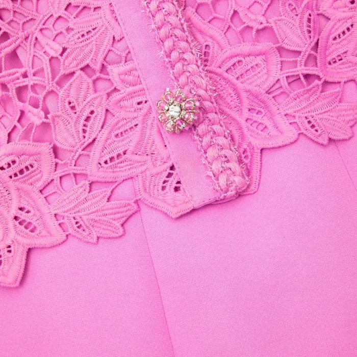 Self Portrait Dresses Pink Lace Tailored Midi Dress 8211 Women Self Portrait Dresses Pink Lace Tailored Midi Dress 8211 Women
