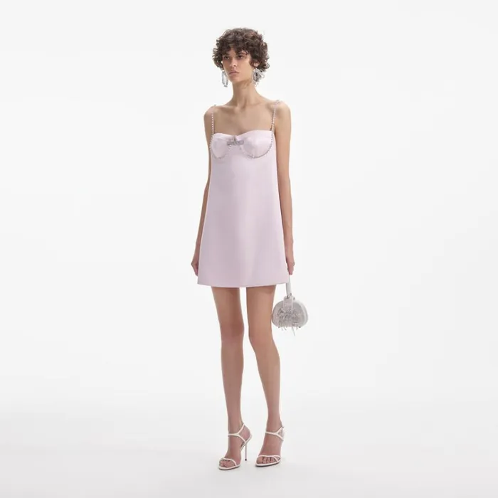 Self Portrait Dresses Pink Satin Diamante Mini Dress 8211 Women Self Portrait Dresses Pink Satin Diamante Mini Dress 8211 Women