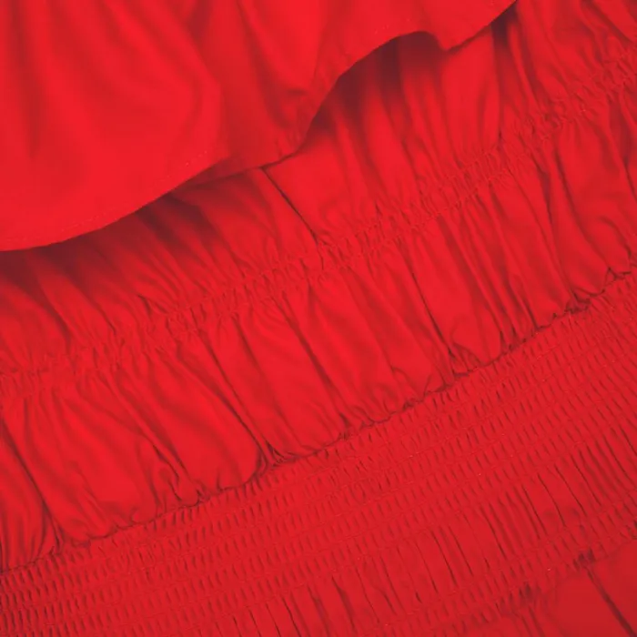 Self Portrait Dresses Red Cotton Ruffle Mini Dress 8211 Women Self Portrait Dresses Red Cotton Ruffle Mini Dress 8211 Women