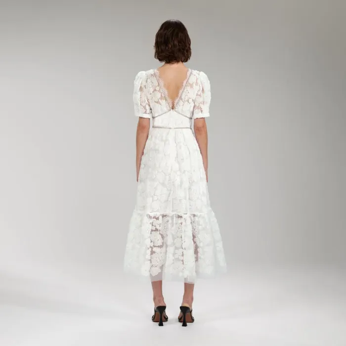 Self Portrait Dresses Ribbon Lace Midi Dress 8211 Women Self Portrait Dresses Ribbon Lace Midi Dress 8211 Women