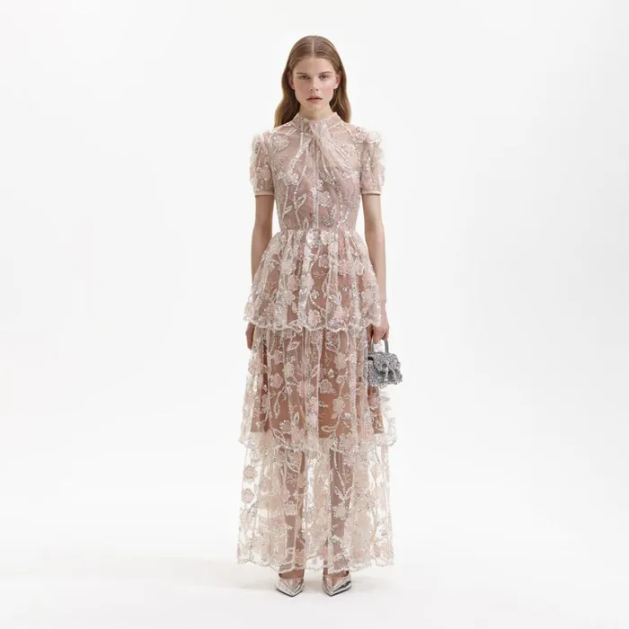 Self Portrait Dresses Sequin Flower Maxi Dress 8211 Women