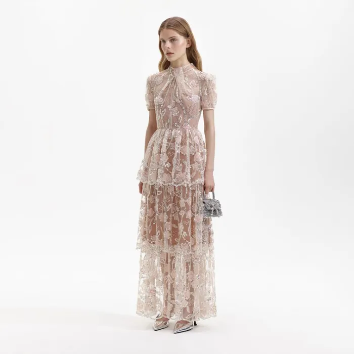 Self Portrait Dresses Sequin Flower Maxi Dress 8211 Women Self Portrait Dresses Sequin Flower Maxi Dress 8211 Women