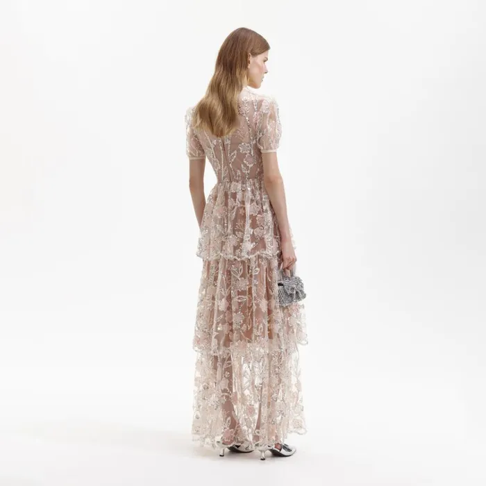 Self Portrait Dresses Sequin Flower Maxi Dress 8211 Women Self Portrait Dresses Sequin Flower Maxi Dress 8211 Women