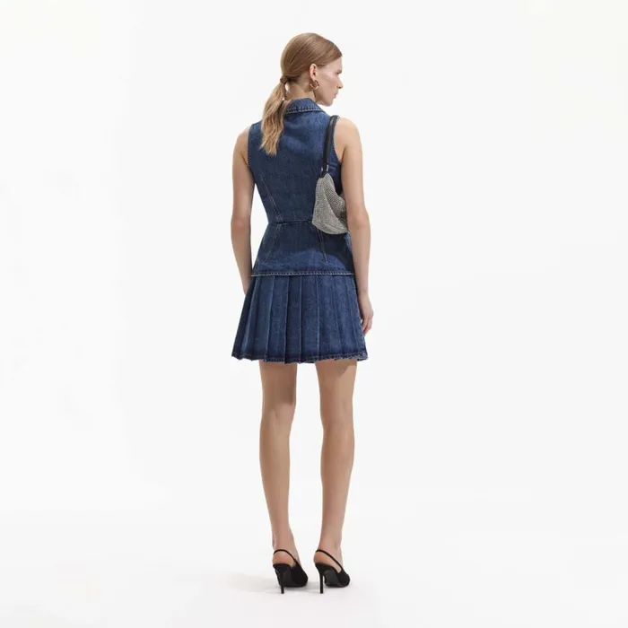 Self Portrait Dresses Tailored Denim Mini Dress 8211 Women Self Portrait Dresses Tailored Denim Mini Dress 8211 Women